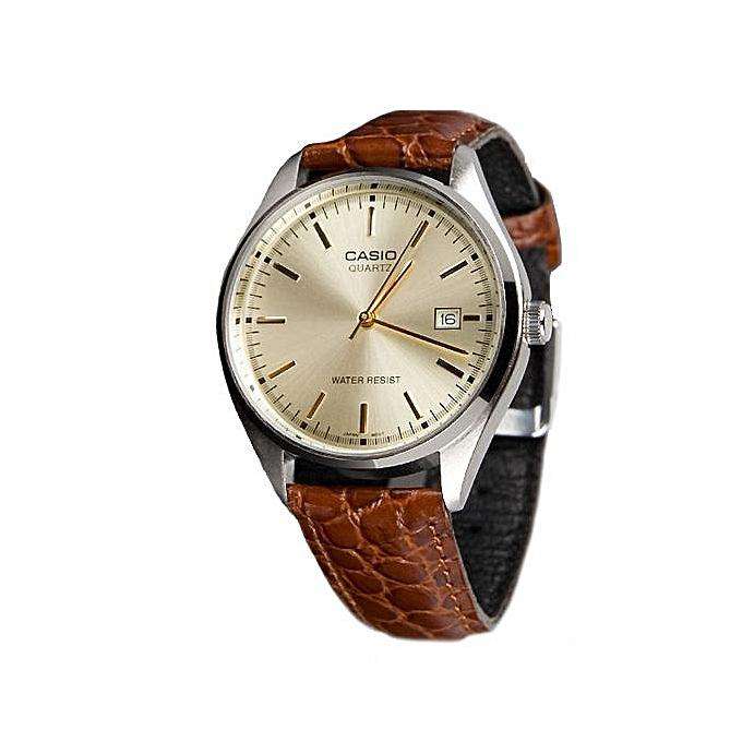 Casio MTP-1175E-9ADF Brown Leather Strap Watch for Men-Watch Portal Philippines