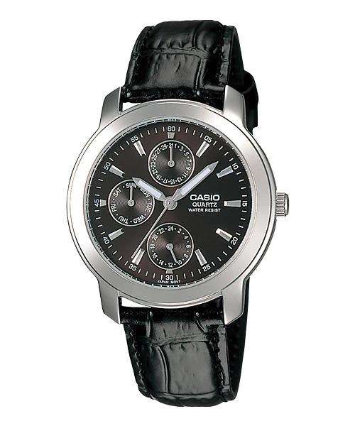 Casio MTP-1192E-1ADF Black Leather Strap Watch for Men-Watch Portal Philippines