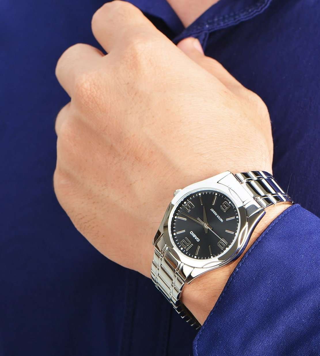 Casio MTP-1275D-1A2DF Silver Stainless Steel Strap Watch for Men-Watch Portal Philippines