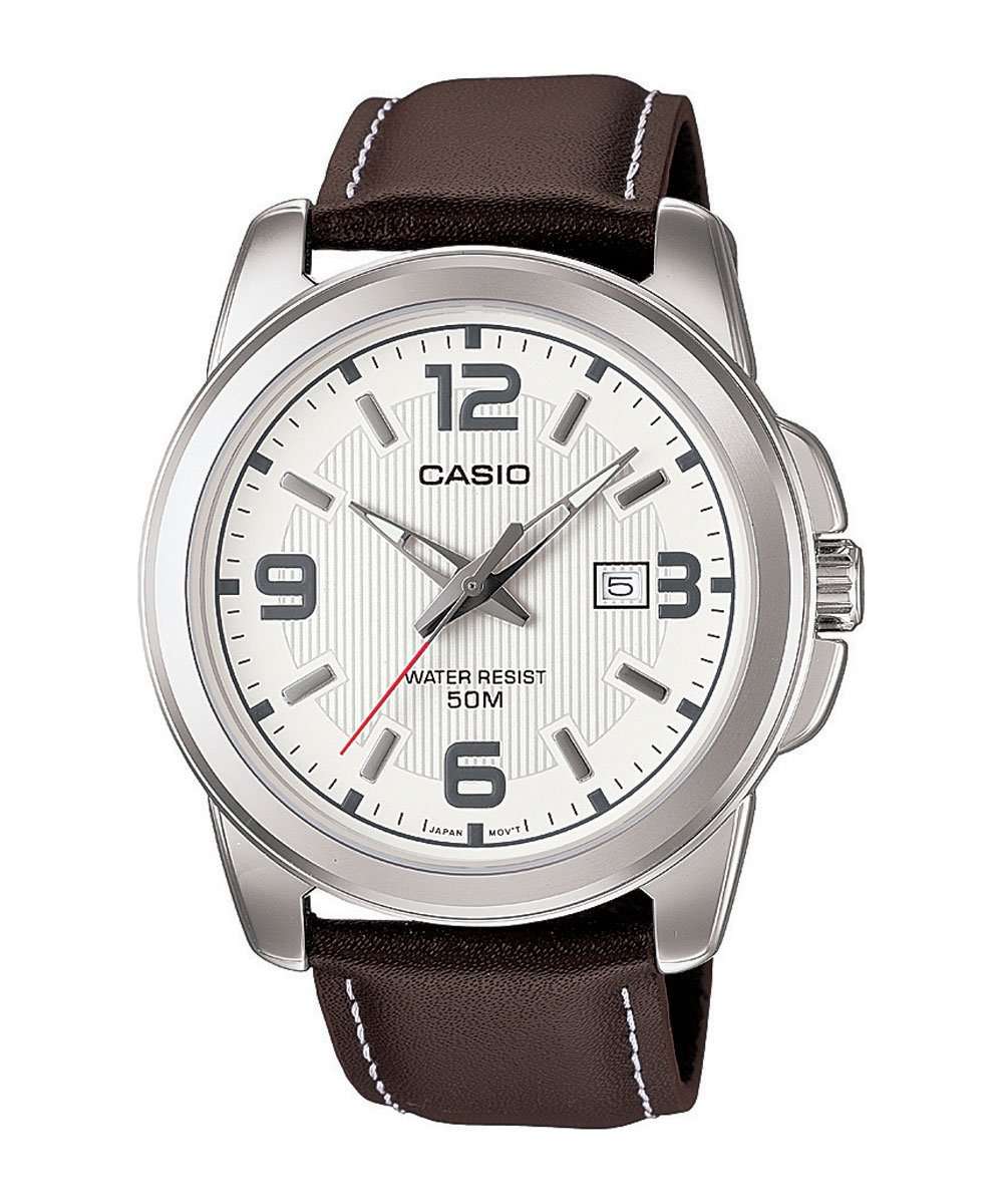 Casio MTP-1314L-7AVDF Brown Leather Strap Watch for Men-Watch Portal Philippines