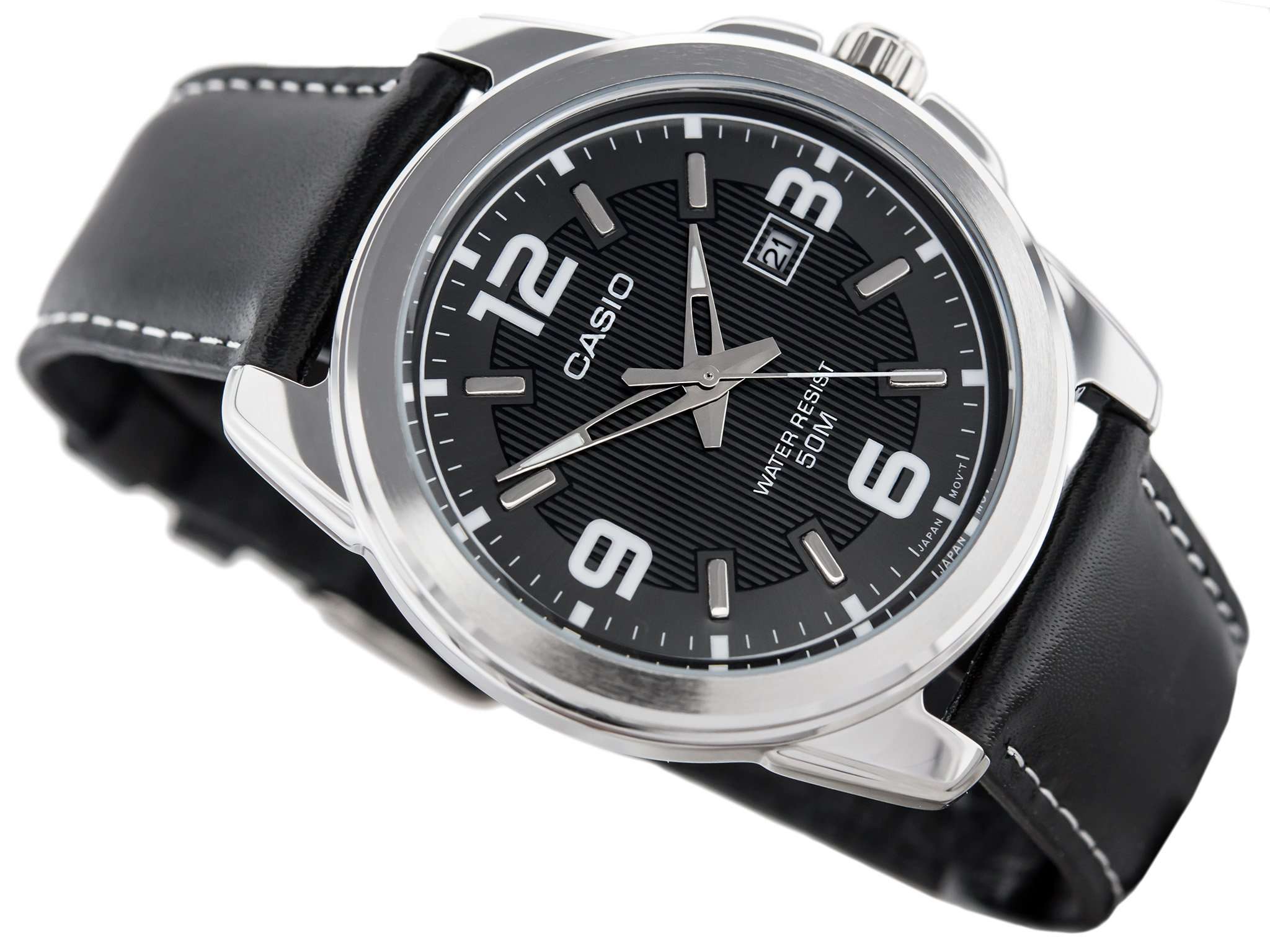 Casio MTP-1314L-8AVDF Black Leather Strap Watch for Men-Watch Portal Philippines