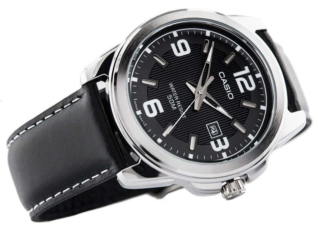 Casio MTP-1314L-8AVDF Black Leather Strap Watch for Men-Watch Portal Philippines