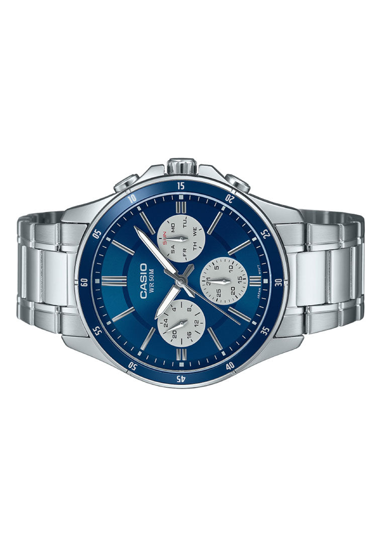 Casio MTP-1374D-2A3 Analog Stainless Steel Watch for Men-Watch Portal Philippines