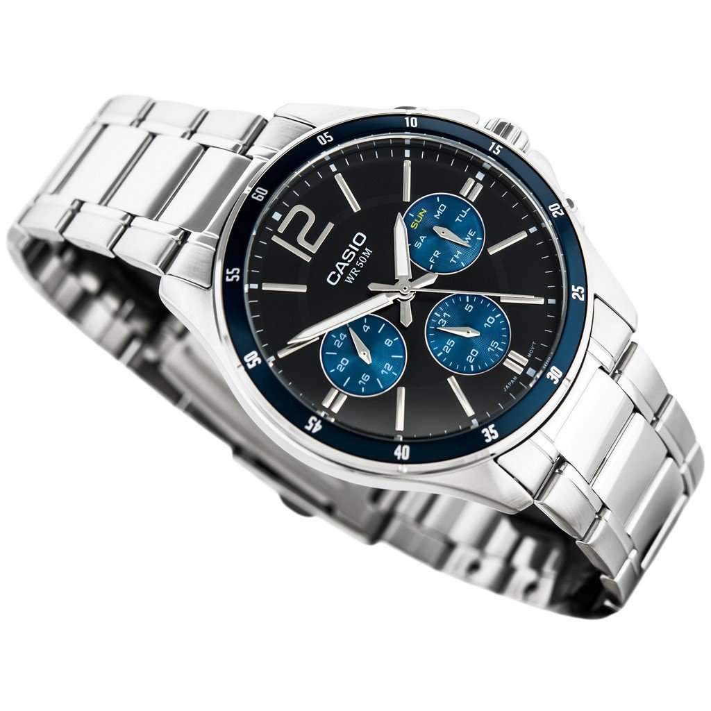 Casio MTP-1374D-2AVDF Silver Stainless Watch for Men-Watch Portal Philippines