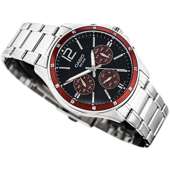 Casio MTP-1374D-5AVDF Silver Stainless Watch for Men-Watch Portal Philippines