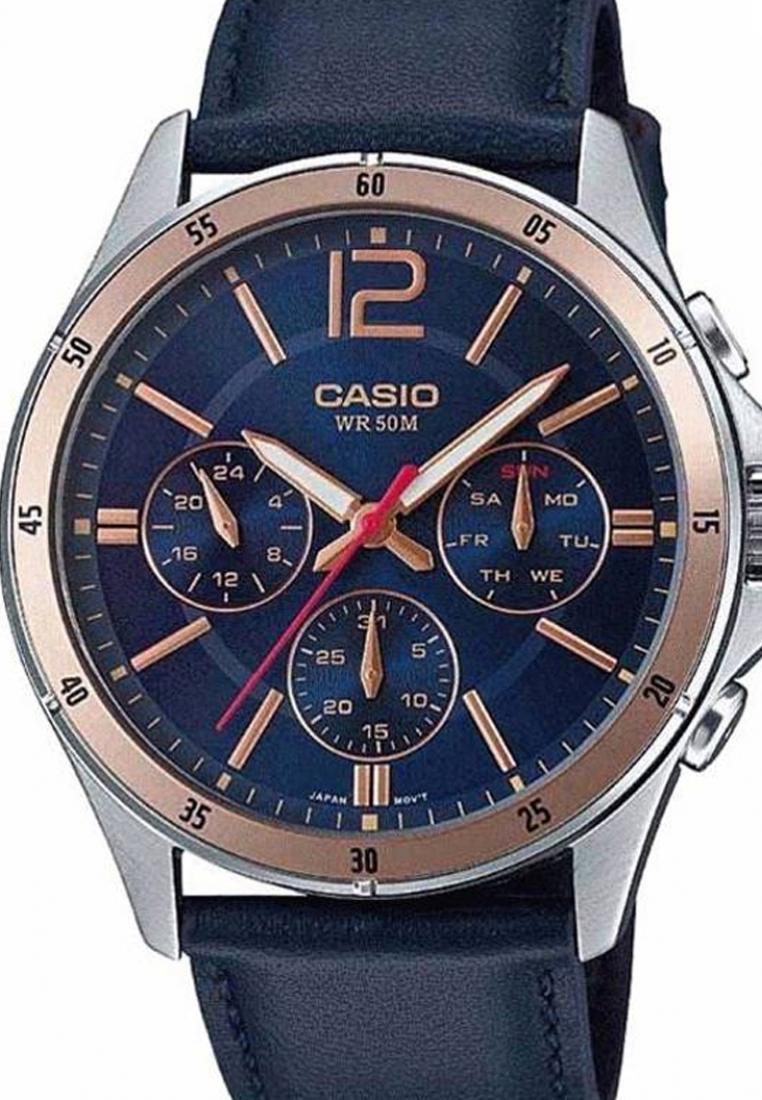 Casio MTP-1374L-2A Analog Leather Strap Watch For Men-Watch Portal Philippines