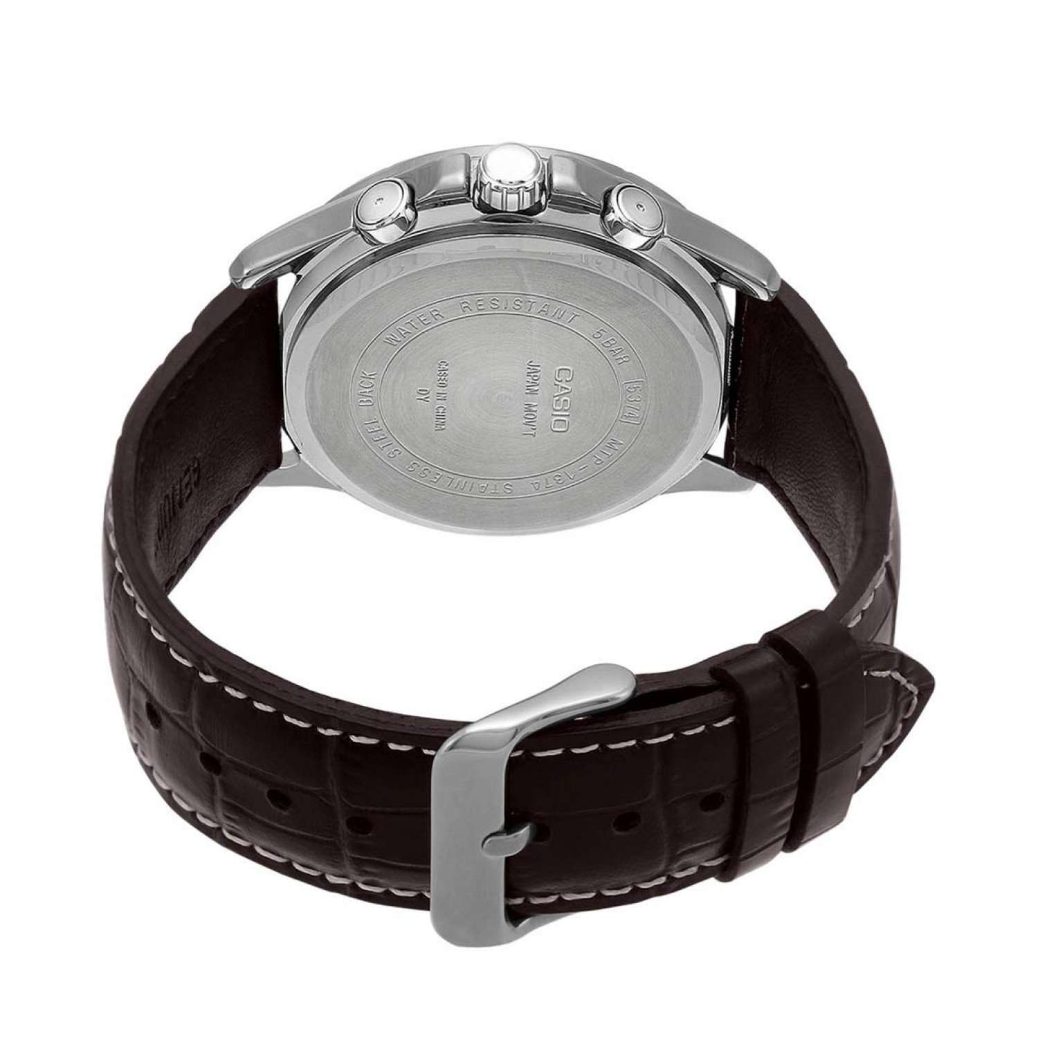 Casio MTP-1374L-9AVDF Brown Leather Strap Watch for Men-Watch Portal Philippines