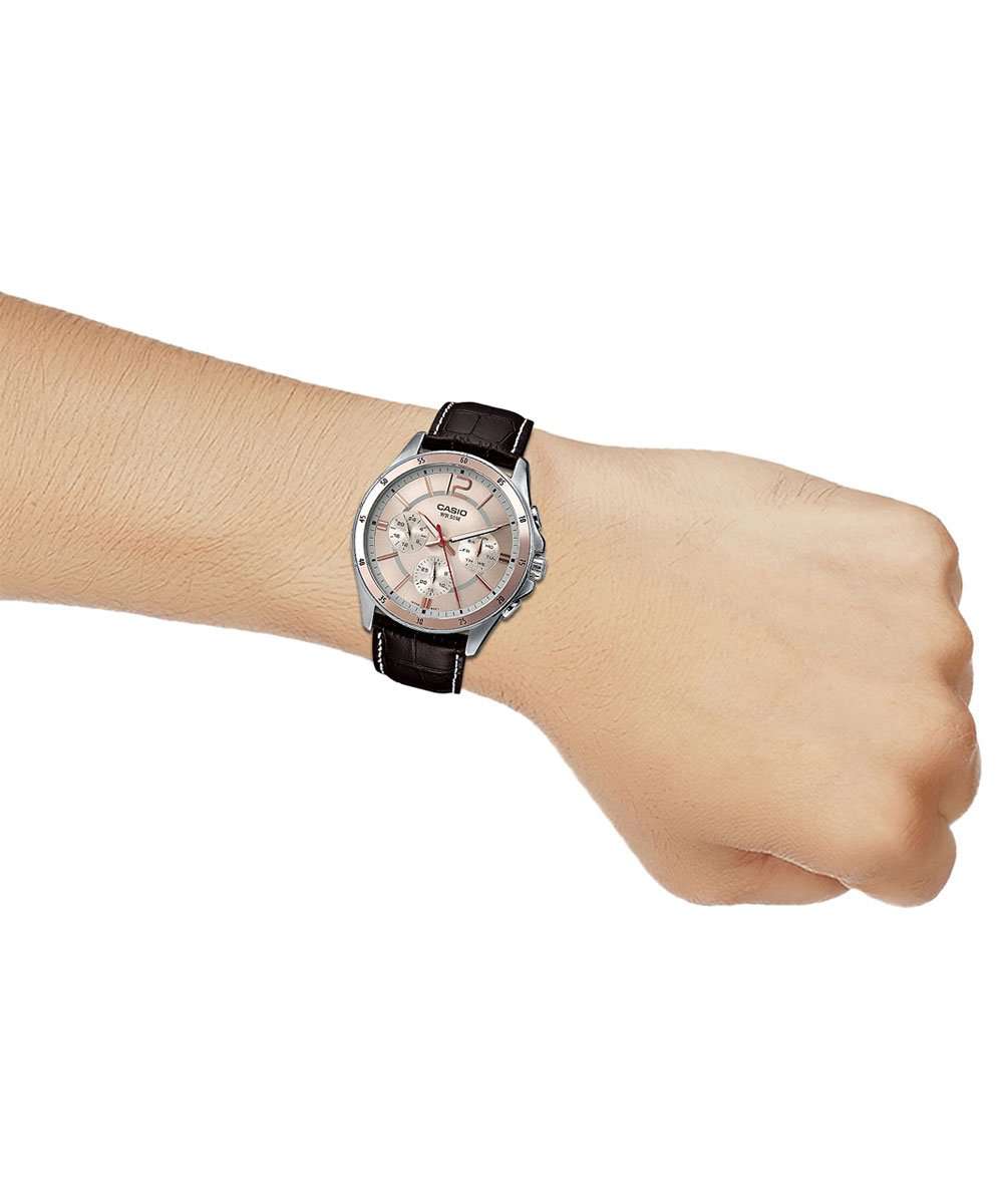 Casio MTP-1374L-9AVDF Brown Leather Strap Watch for Men-Watch Portal Philippines