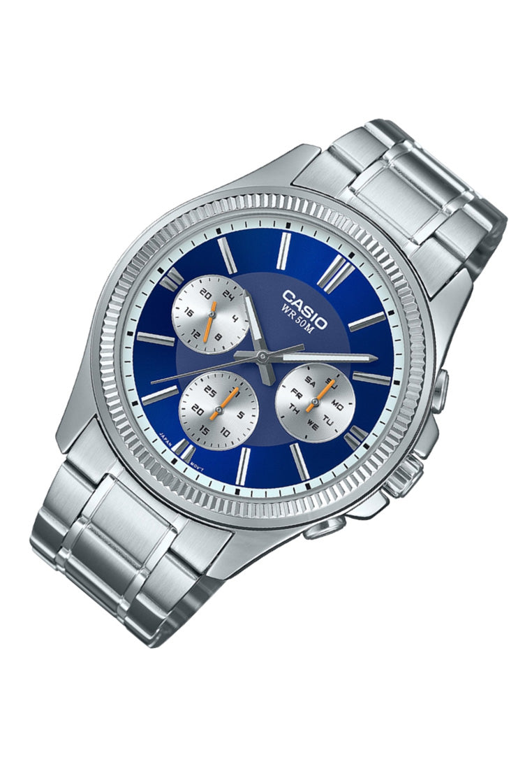 Casio MTP-1375D-2A1 Analog Stainless Steel Strap Watch for Men-Watch Portal Philippines