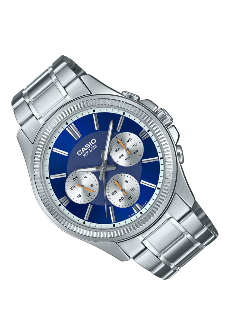 Casio MTP-1375D-2A1 Analog Stainless Steel Strap Watch for Men-Watch Portal Philippines