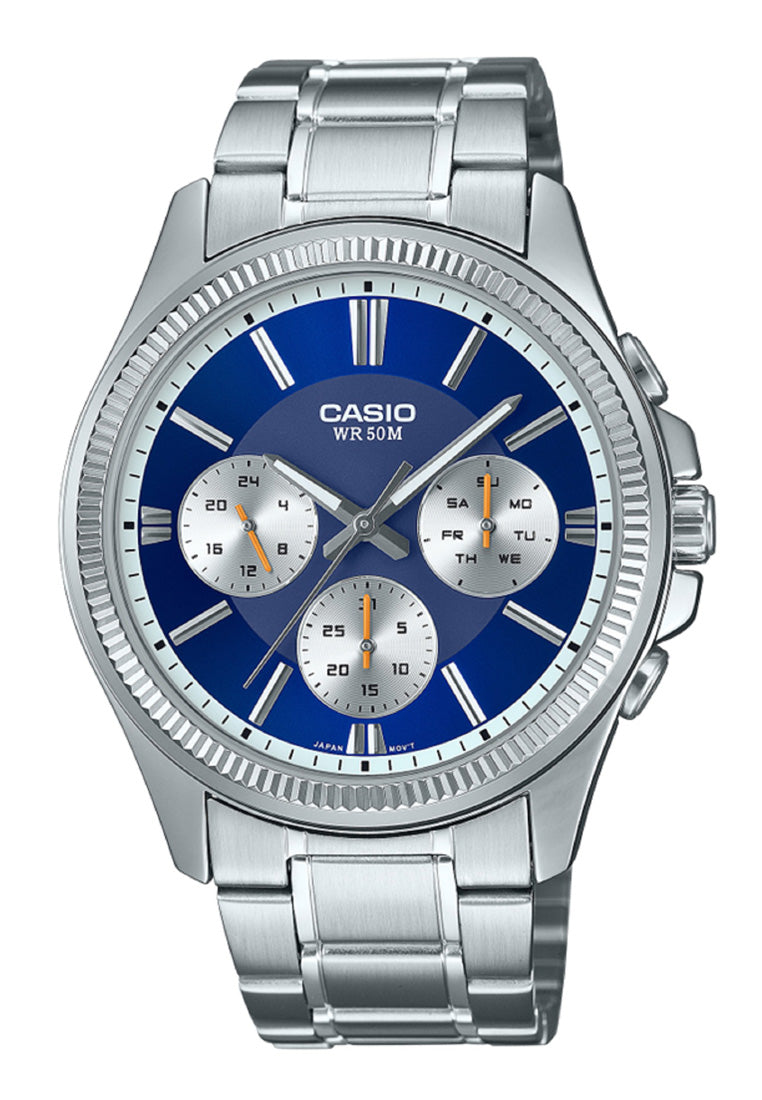Casio MTP-1375D-2A1 Analog Stainless Steel Strap Watch for Men-Watch Portal Philippines