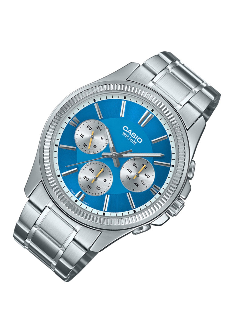 Casio MTP-1375D-2A2 Analog Stainless Steel Strap Watch for Men-Watch Portal Philippines