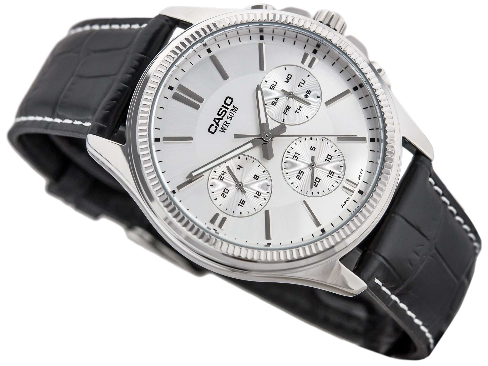 Casio MTP-1375L-7A Black Leather Strap Watch for Men-Watch Portal Philippines