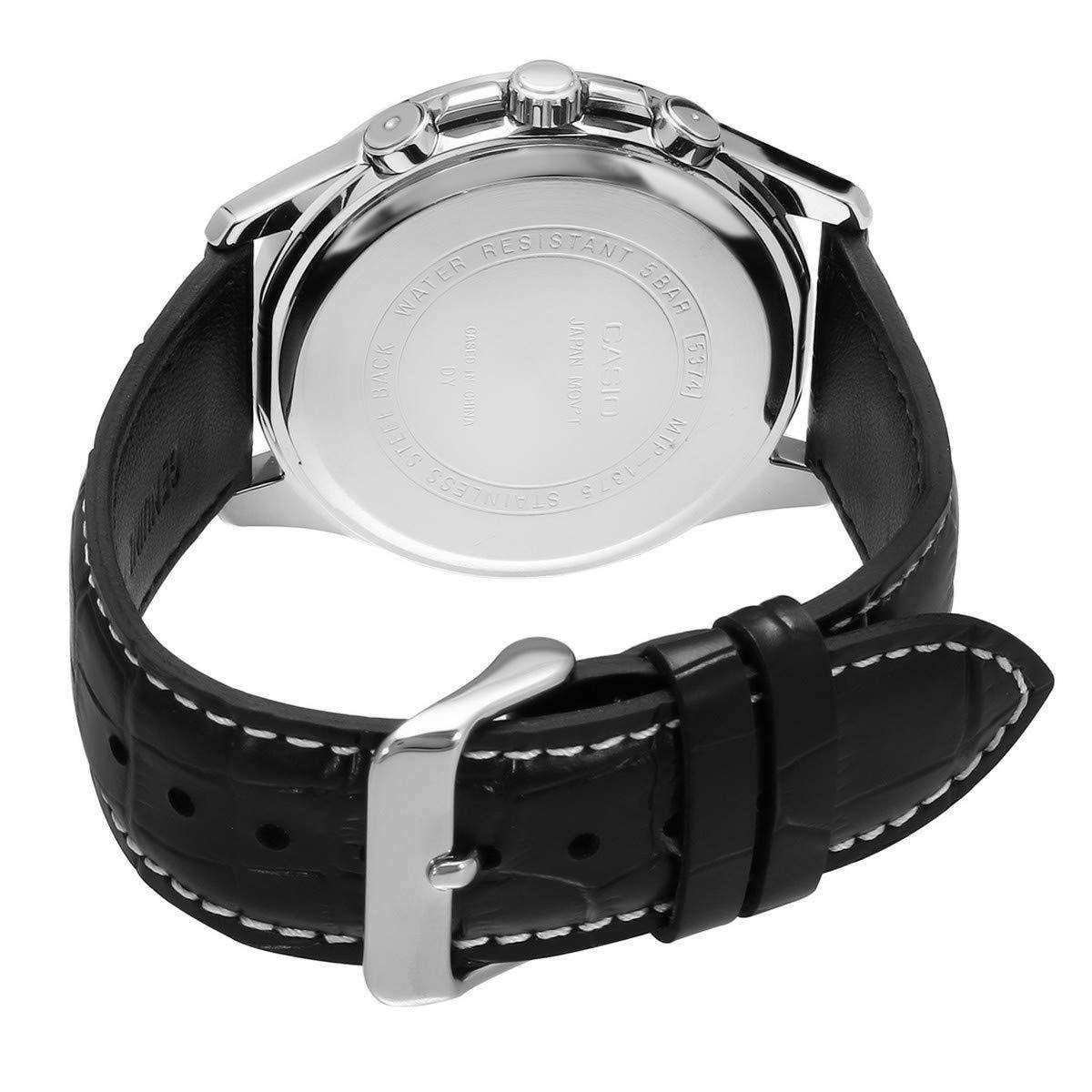Casio MTP-1375L-7A Black Leather Strap Watch for Men-Watch Portal Philippines