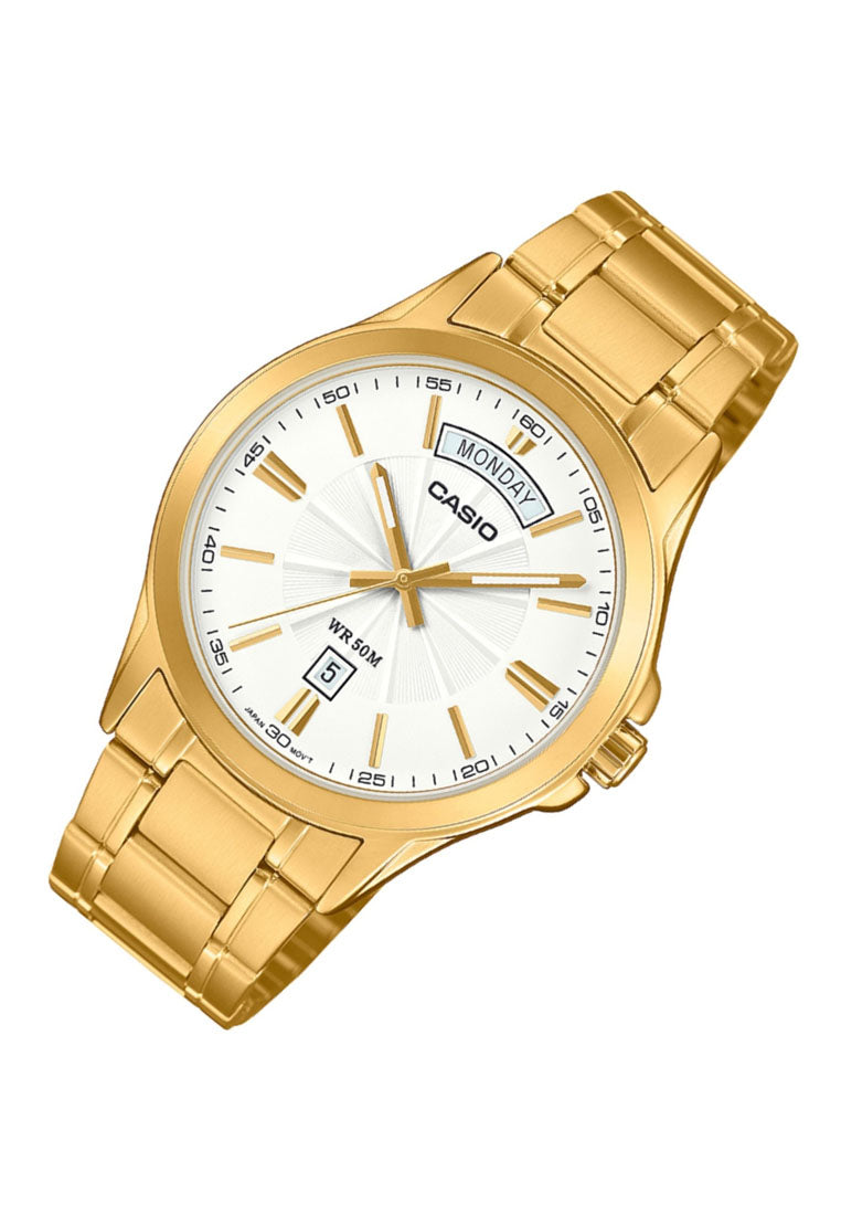 Casio MTP-1381GD-7A Analog Stainless Steel Strap Watch for Men-Watch Portal Philippines