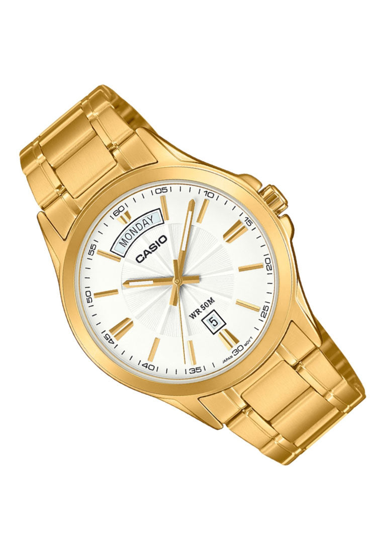 Casio MTP-1381GD-7A Analog Stainless Steel Strap Watch for Men-Watch Portal Philippines