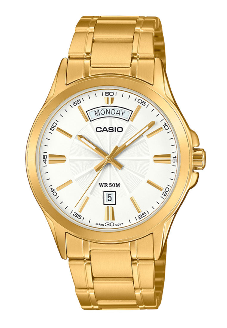 Casio MTP-1381GD-7A Analog Stainless Steel Strap Watch for Men-Watch Portal Philippines