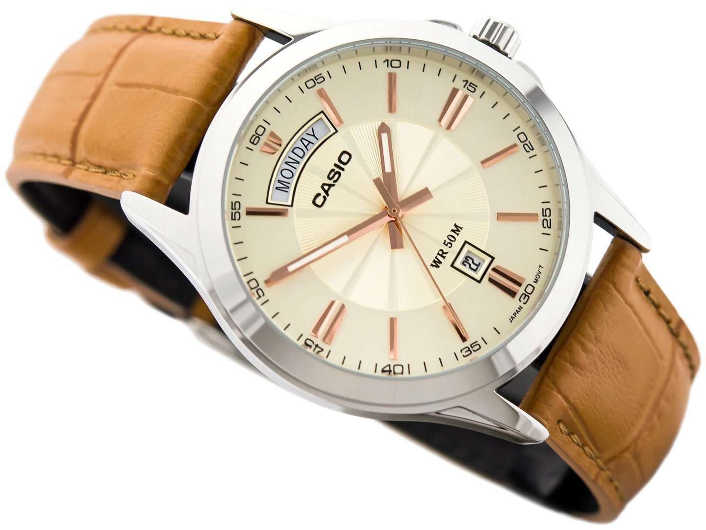 Casio MTP-1381L-9AVDF Brown Leather Watch for Men-Watch Portal Philippines