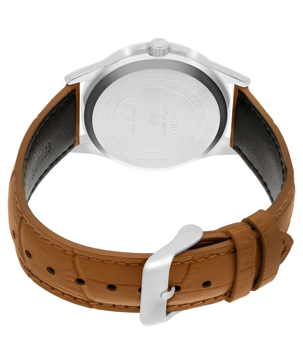 Casio MTP-1381L-9AVDF Brown Leather Watch for Men-Watch Portal Philippines
