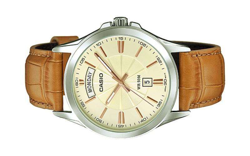 Casio MTP-1381L-9AVDF Brown Leather Watch for Men-Watch Portal Philippines