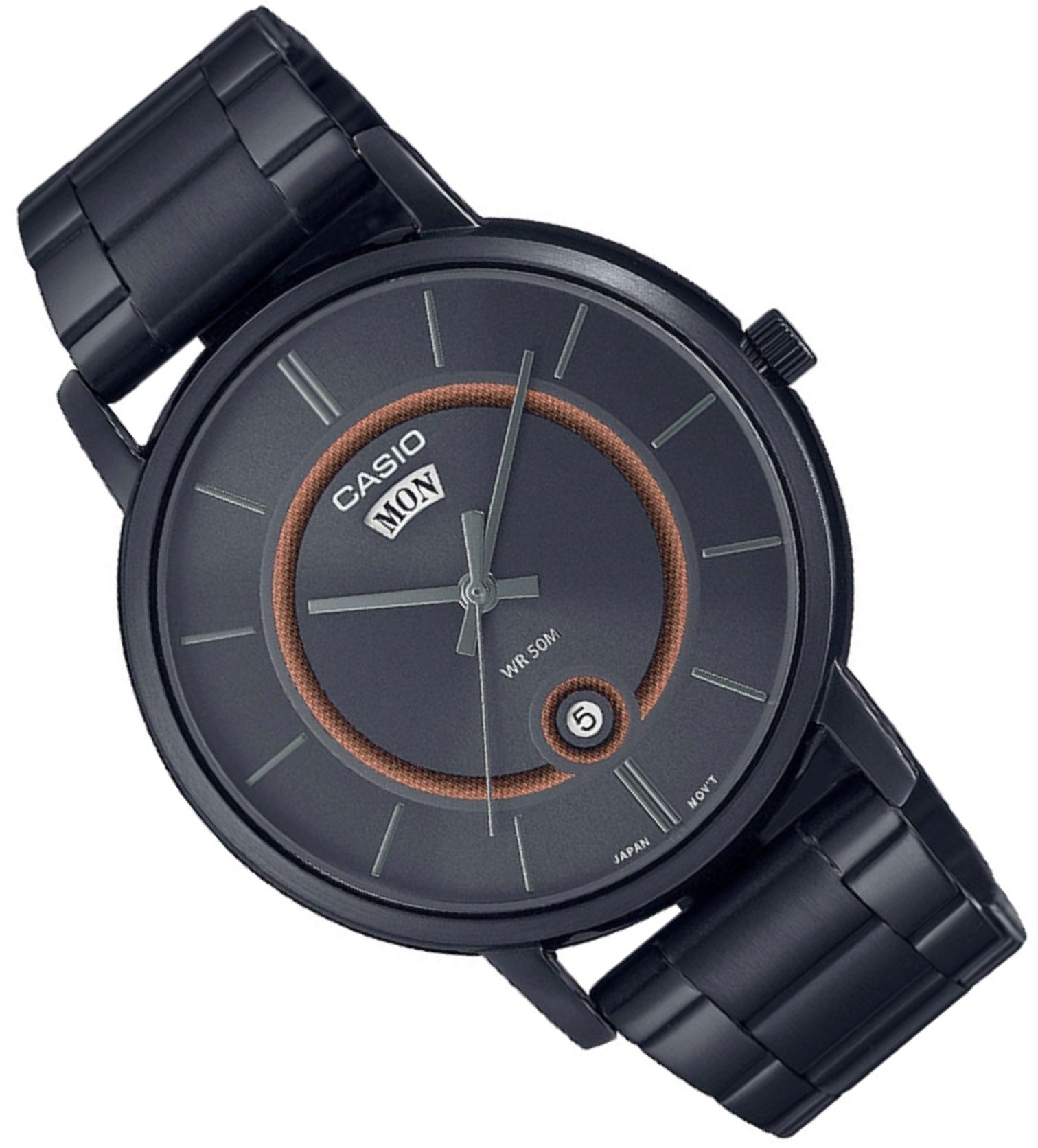 Casio MTP-B120B-8A Analog Stainless Steel Strap Watch For Men-Watch Portal Philippines