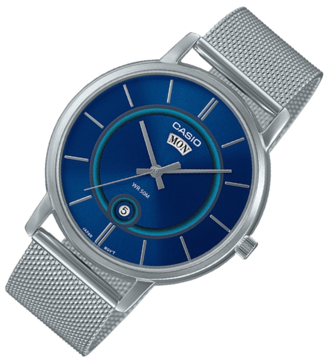 Casio MTP-B120M-2A Analog Stainless Steel Strap Watch For Men-Watch Portal Philippines