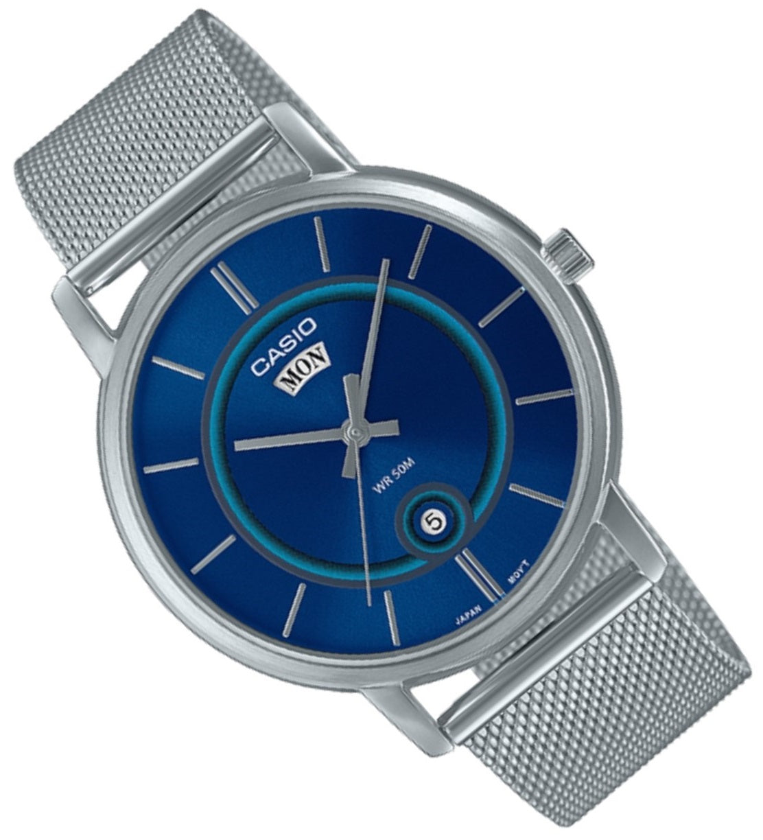 Casio MTP-B120M-2A Analog Stainless Steel Strap Watch For Men-Watch Portal Philippines