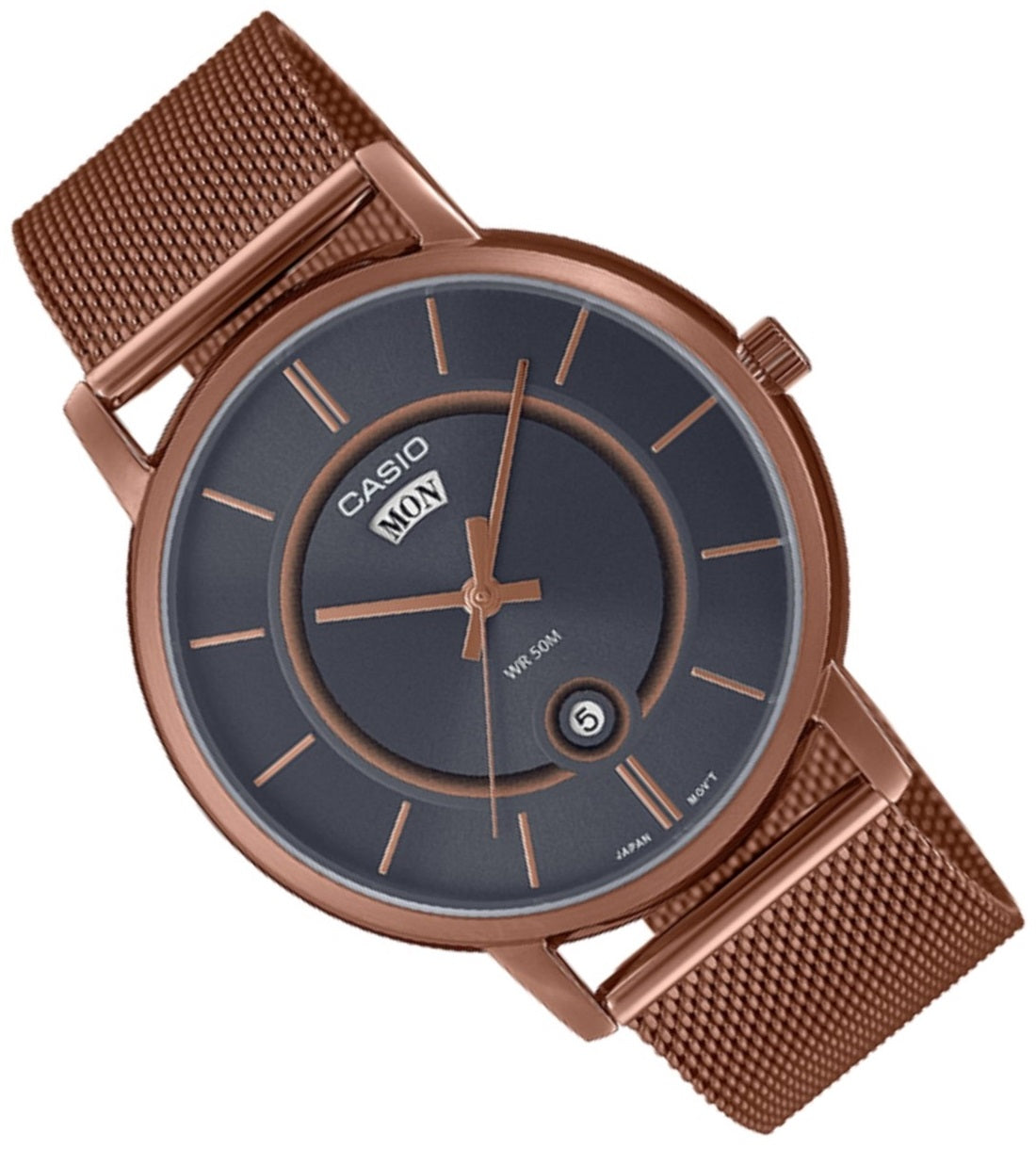 Casio MTP-B120MR-8A Analog Stainless Steel Strap Watch For Men-Watch Portal Philippines