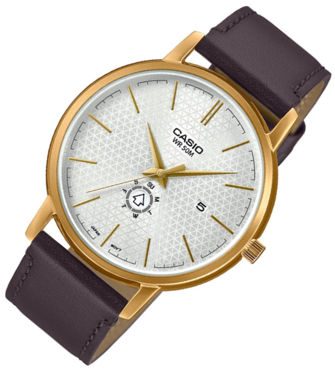 Casio MTP-B125GL-7A Analog Leather Strap Watch For Men-Watch Portal Philippines