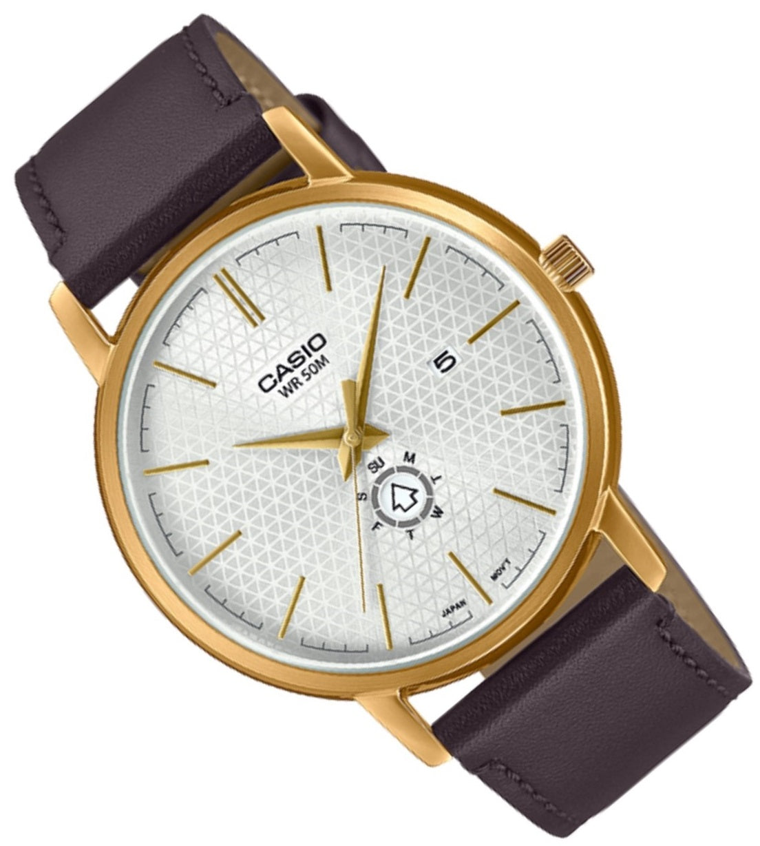 Casio MTP-B125GL-7A Analog Leather Strap Watch For Men-Watch Portal Philippines