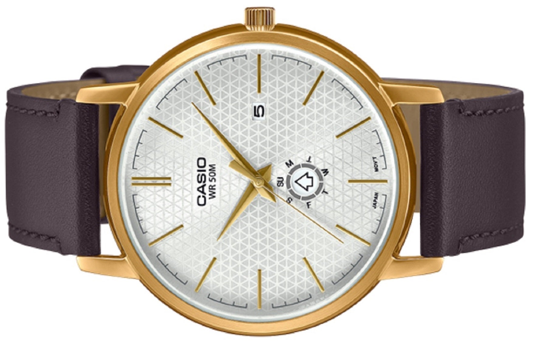 Casio MTP-B125GL-7A Analog Leather Strap Watch For Men-Watch Portal Philippines