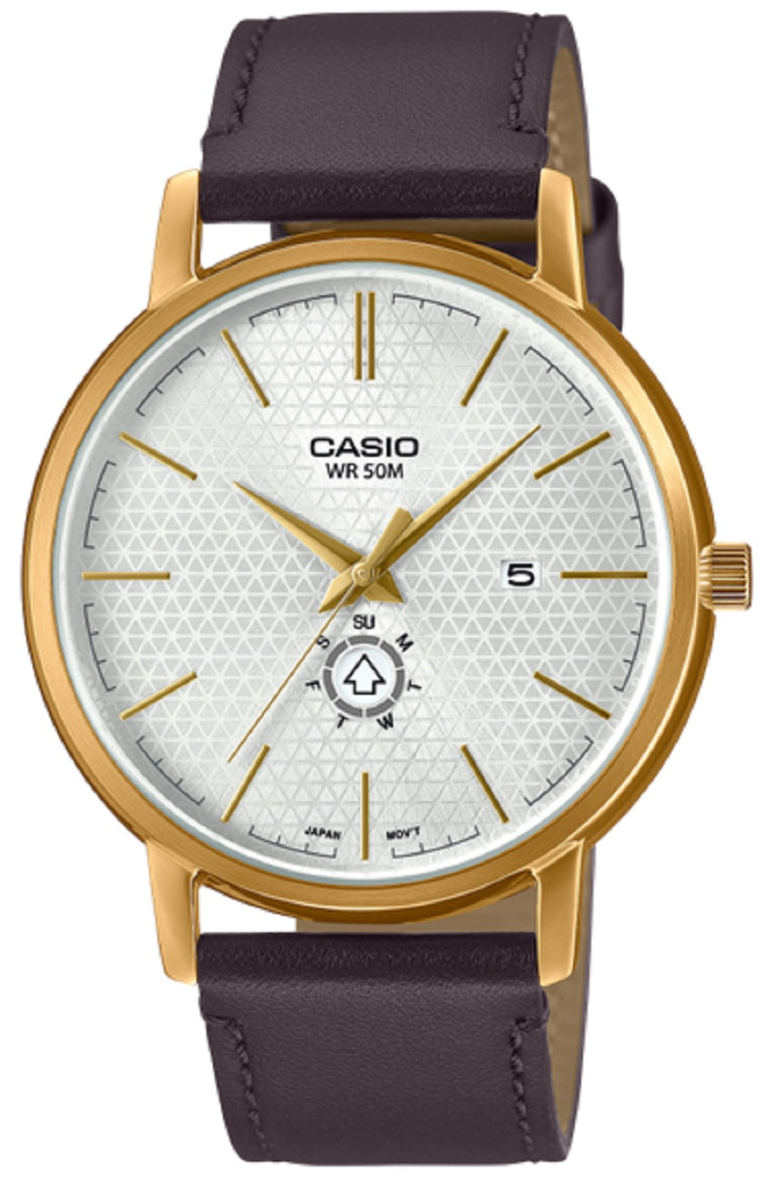 Casio MTP-B125GL-7A Analog Leather Strap Watch For Men-Watch Portal Philippines