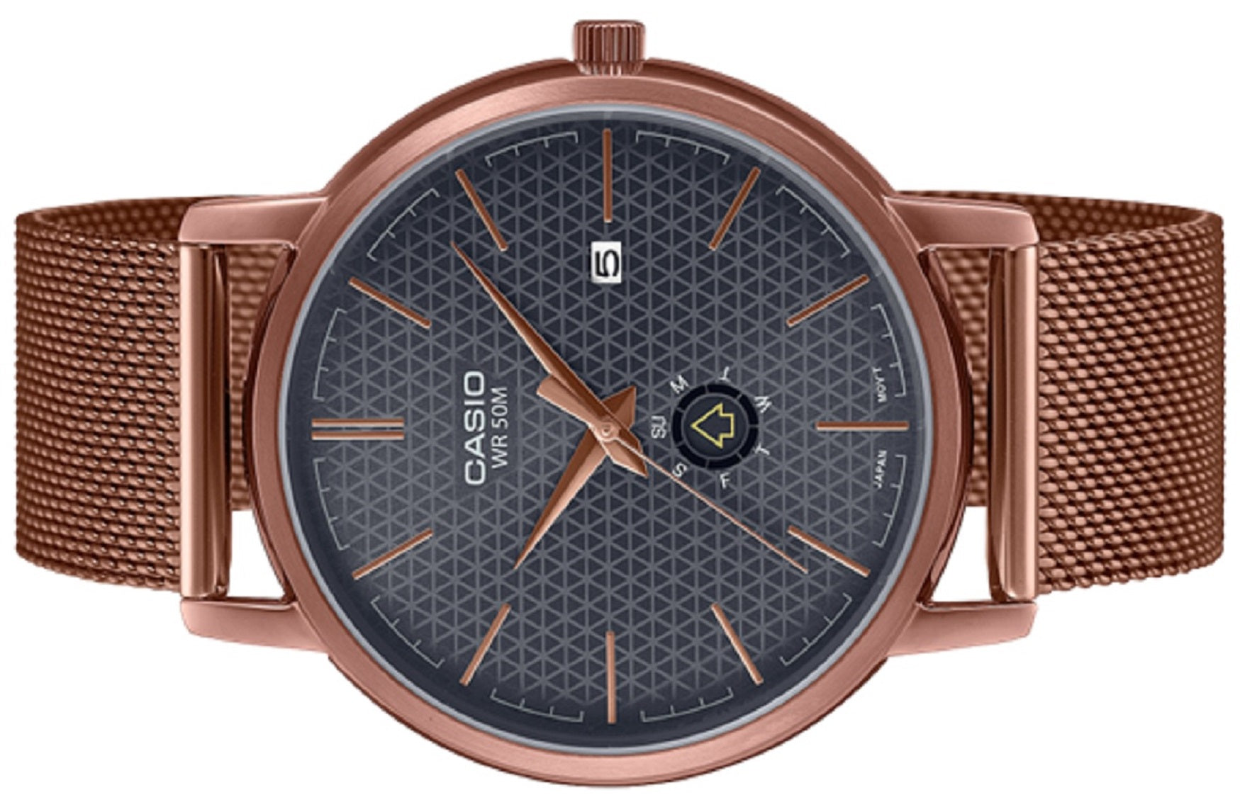 Casio MTP-B125MR-8A Analog Stainless Steel Strap Watch For Men-Watch Portal Philippines