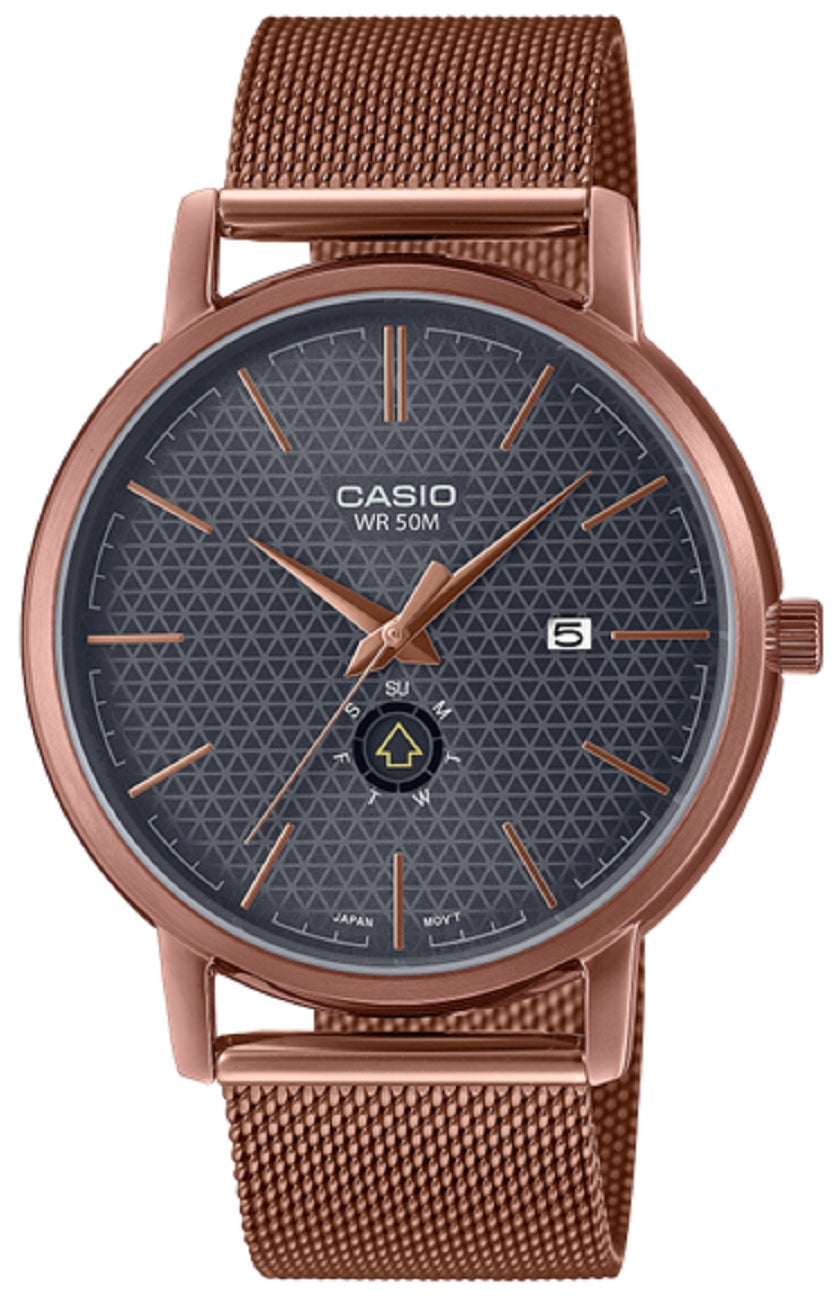 Casio MTP-B125MR-8A Analog Stainless Steel Strap Watch For Men-Watch Portal Philippines