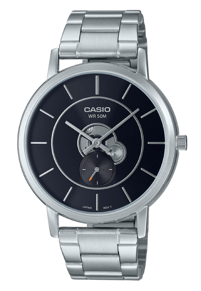 Casio MTP-B130D-1A Analog Stainless Steel Strap Watch For Men-Watch Portal Philippines