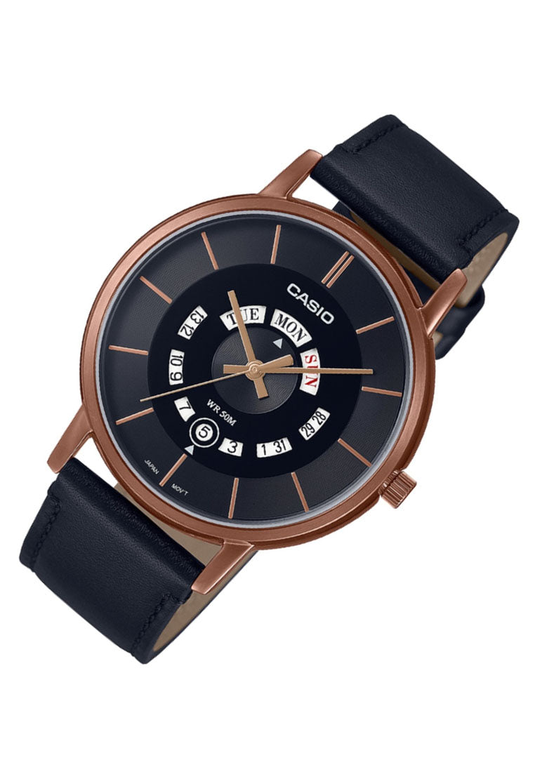 Casio MTP-B135RL-1A Analog Leather Strap Watch For Men-Watch Portal Philippines