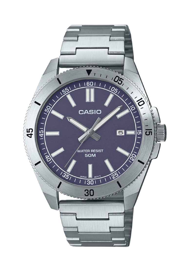Casio MTP-B155D-2E Analog Stainless Steel Strap Watch for Men-Watch Portal Philippines
