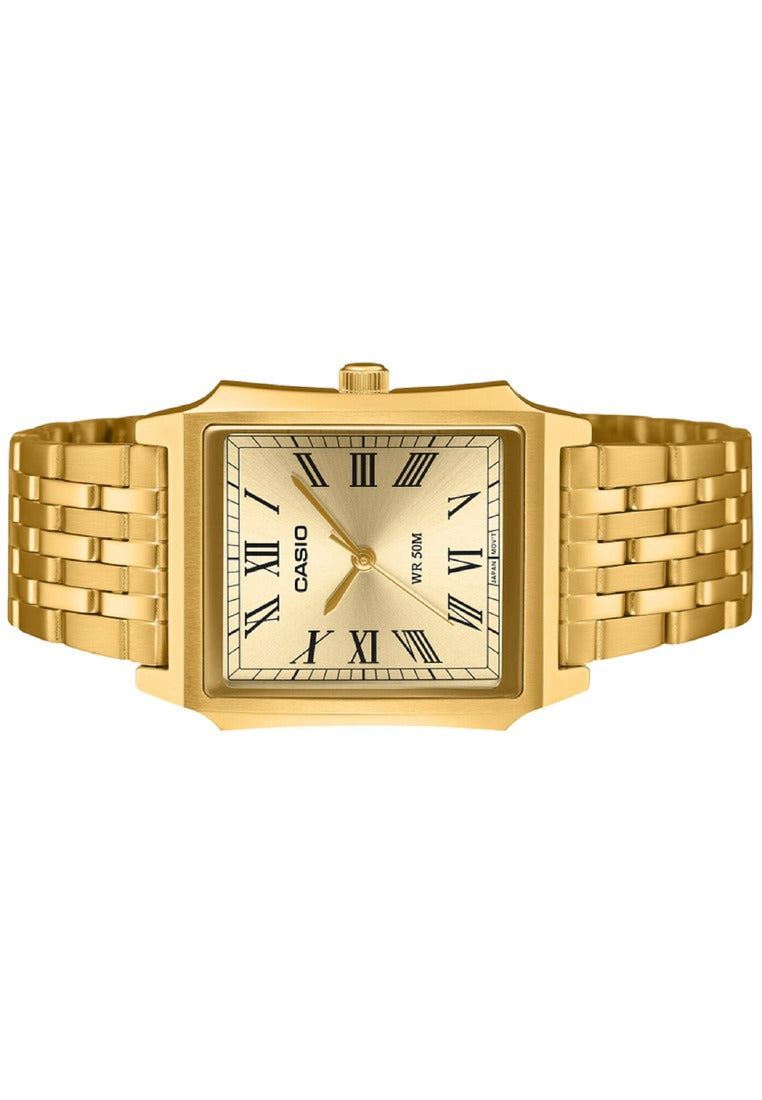 Casio MTP-B190G-9BVDF Tank Style Stainless Steel Strap Analog Watch for Men-Watch Portal Philippines