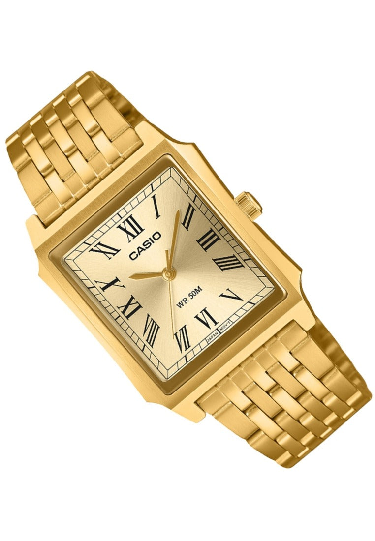 Casio MTP-B190G-9BVDF Tank Style Stainless Steel Strap Analog Watch for Men-Watch Portal Philippines