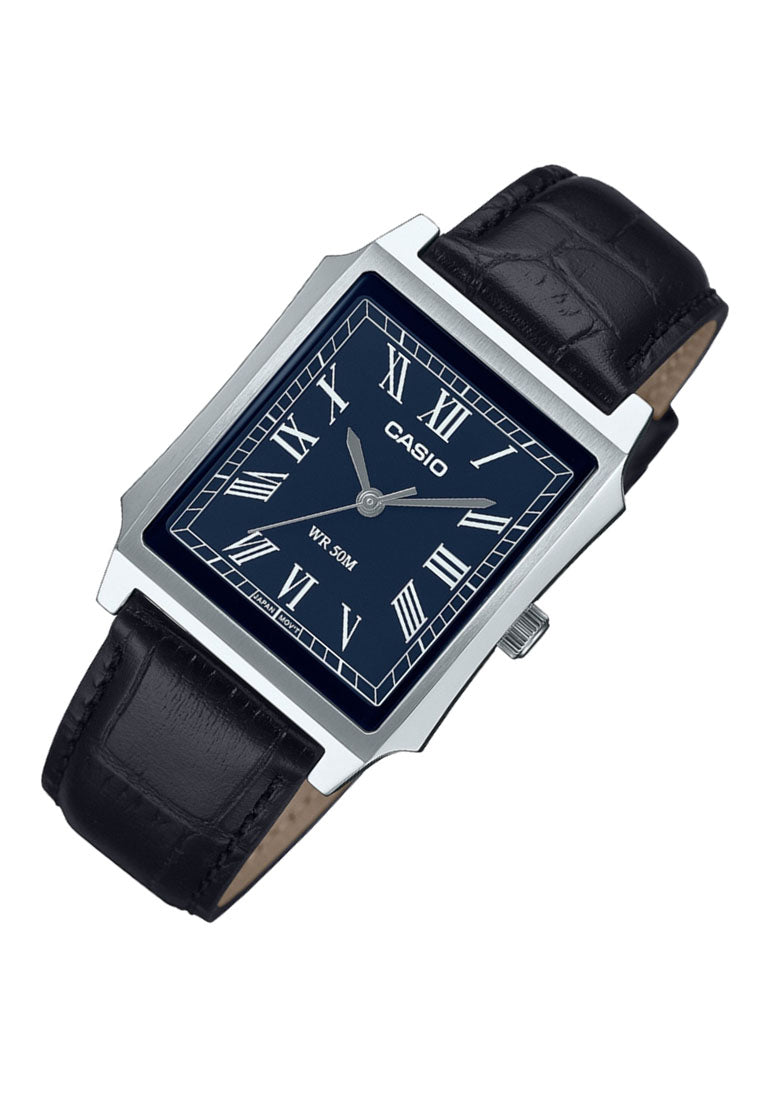 Casio MTP-B190L-2B Analog Leather Strap Watch For Men-Watch Portal Philippines