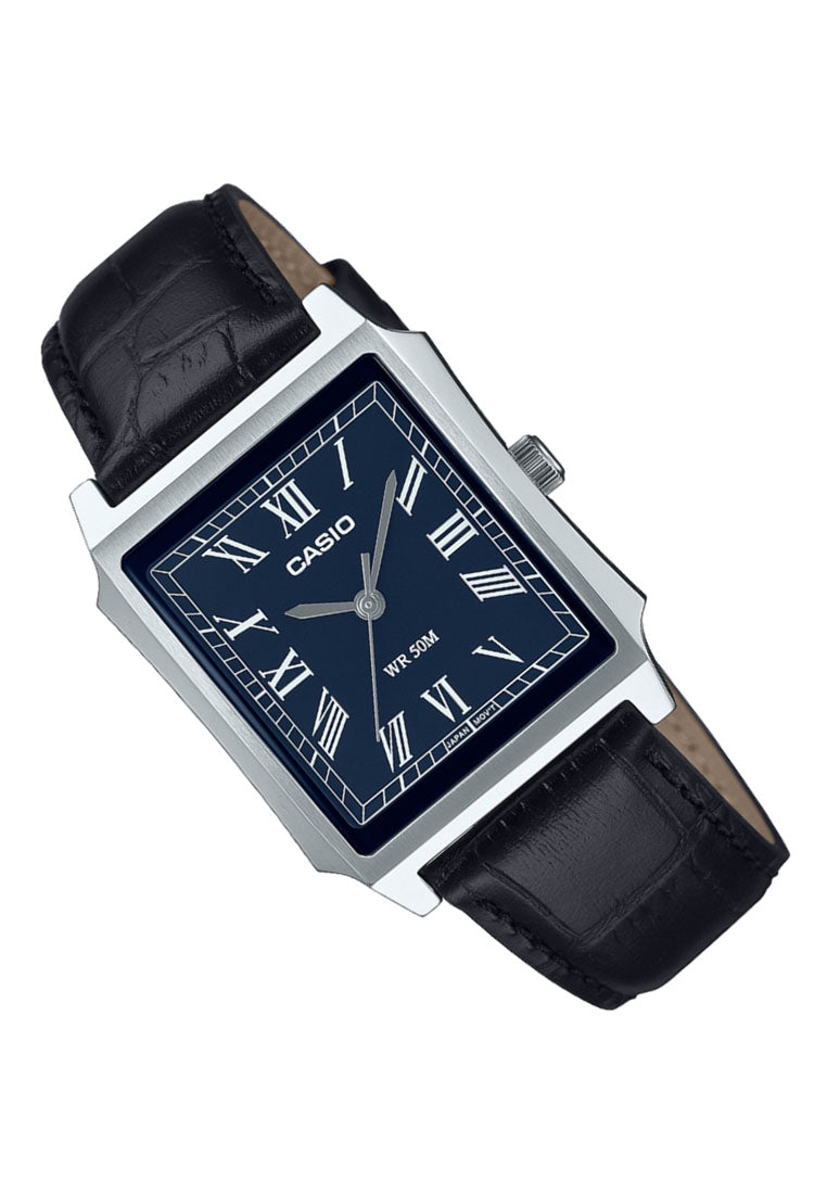 Casio MTP-B190L-2B Analog Leather Strap Watch For Men-Watch Portal Philippines