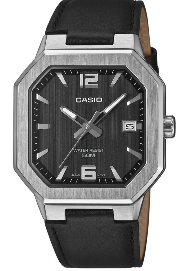 Casio MTP-B195L-1AVDF Leather Strap Analog Watch for Men-Watch Portal Philippines