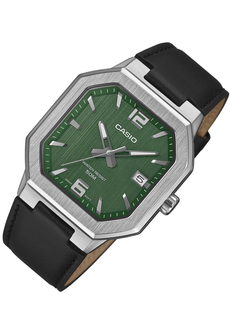 Casio MTP-B195L-3AVDF Leather Strap Analog Watch for Men-Watch Portal Philippines