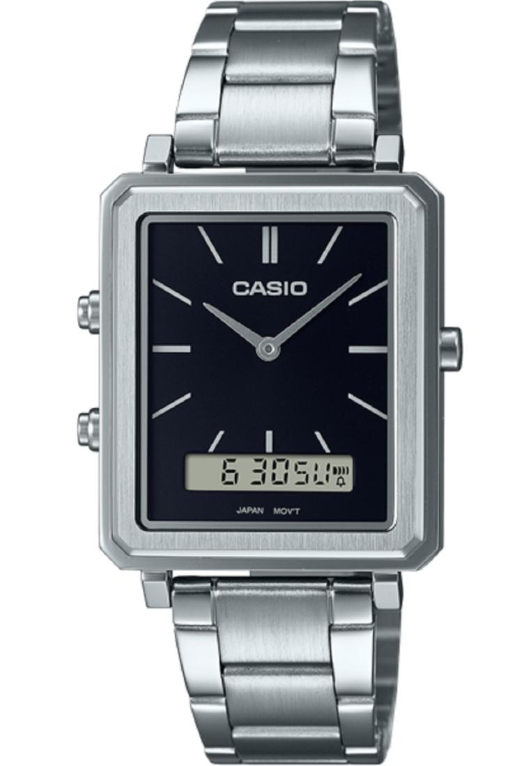 Casio MTP-B205D-1E Digital Analog Stainless Steel Strap Watch For Men-Watch Portal Philippines