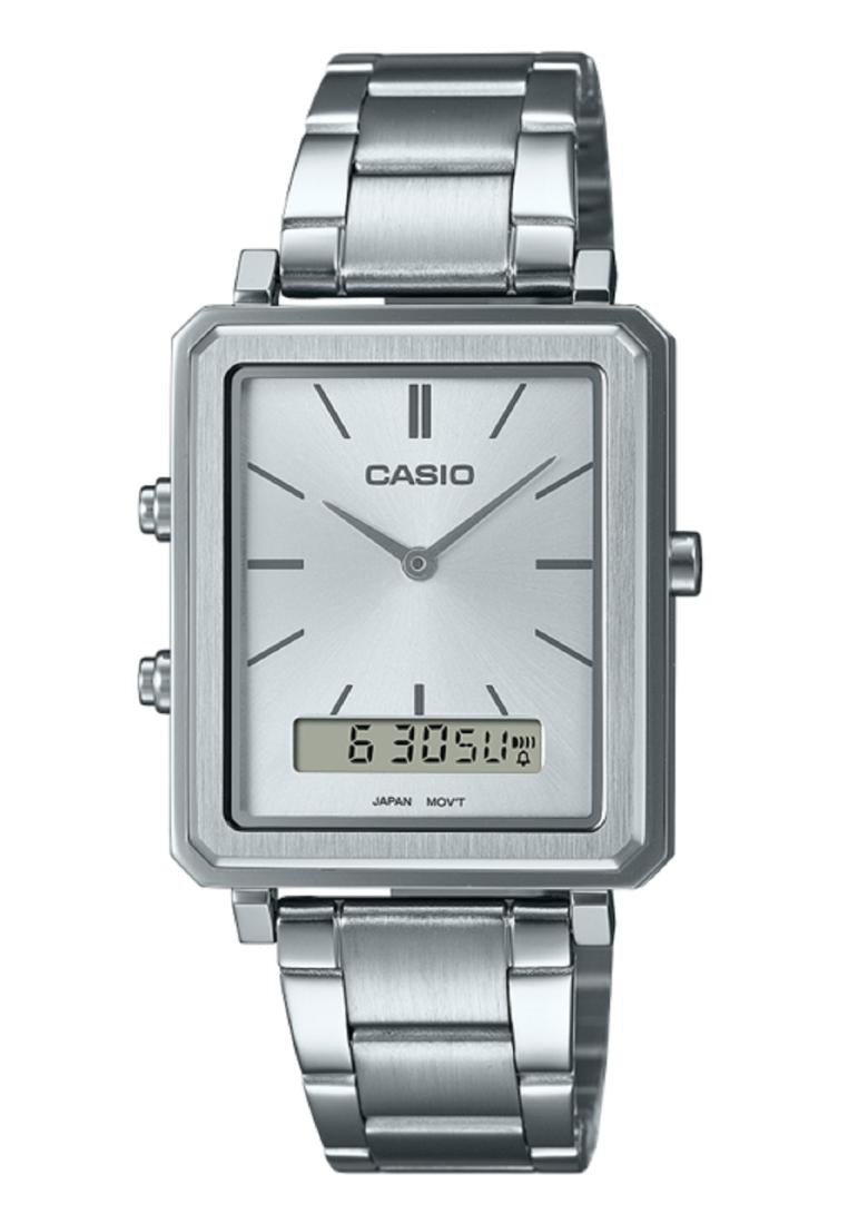 Casio MTP-B205D-7E Analog Digital Stainless Steel Strap Watch For Men-Watch Portal Philippines