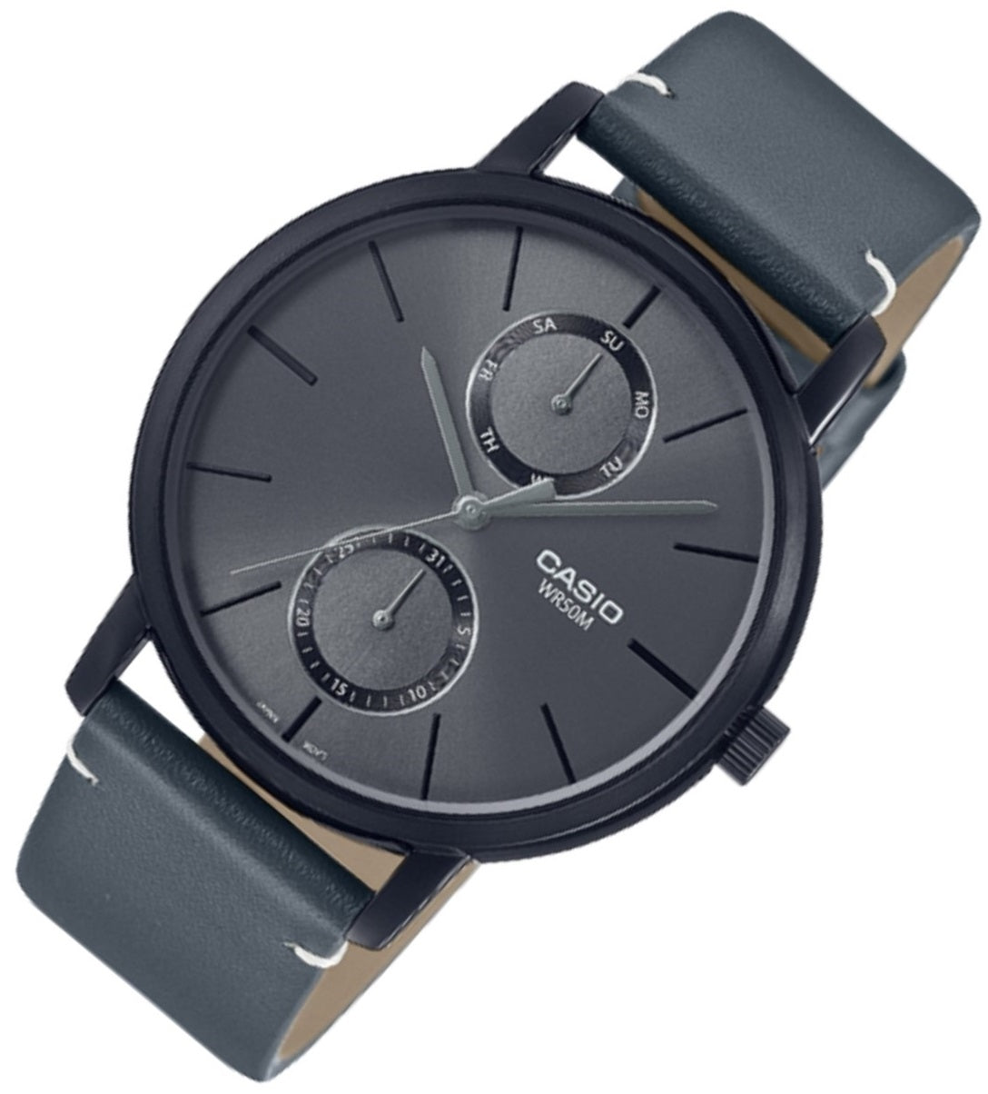 Casio MTP-B310BL-1A Analog Leather Strap Watch For Men-Watch Portal Philippines