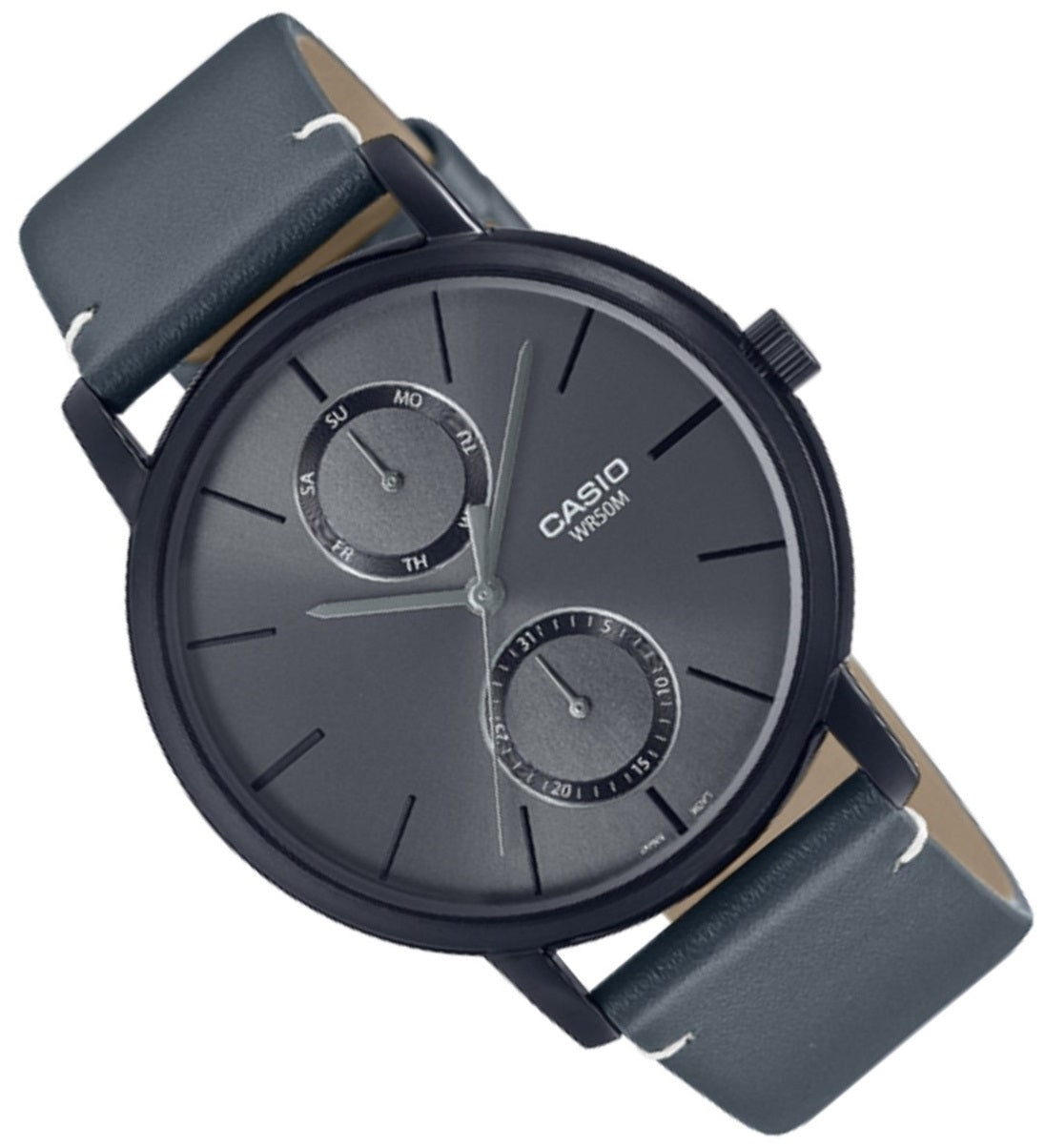 Casio MTP-B310BL-1A Analog Leather Strap Watch For Men-Watch Portal Philippines