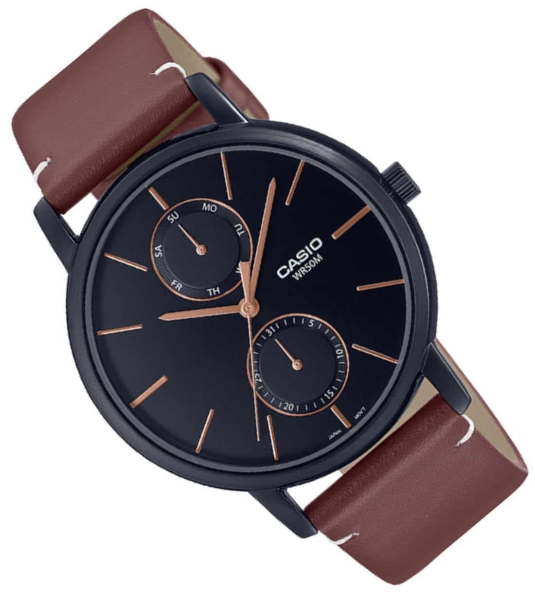 Casio MTP-B310BL-5A Analog Leather Strap Watch For Men-Watch Portal Philippines