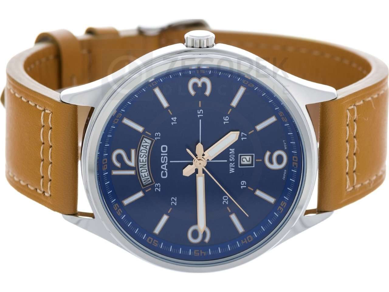 Casio MTP-E129L-2B2VDF Brown Leather Strap Watch for Men-Watch Portal Philippines