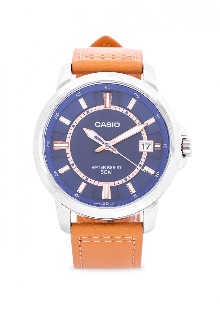 Casio MTP-E130L-2A2VDF Analog Leather Strap Watch For Men-Watch Portal Philippines